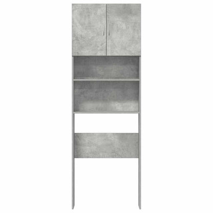 Armário máquina lavar roupa derivados madeira concreto cinza
