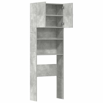 Armário máquina lavar roupa derivados madeira concreto cinza