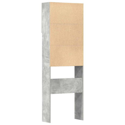 Armário máquina lavar roupa derivados madeira concreto cinza