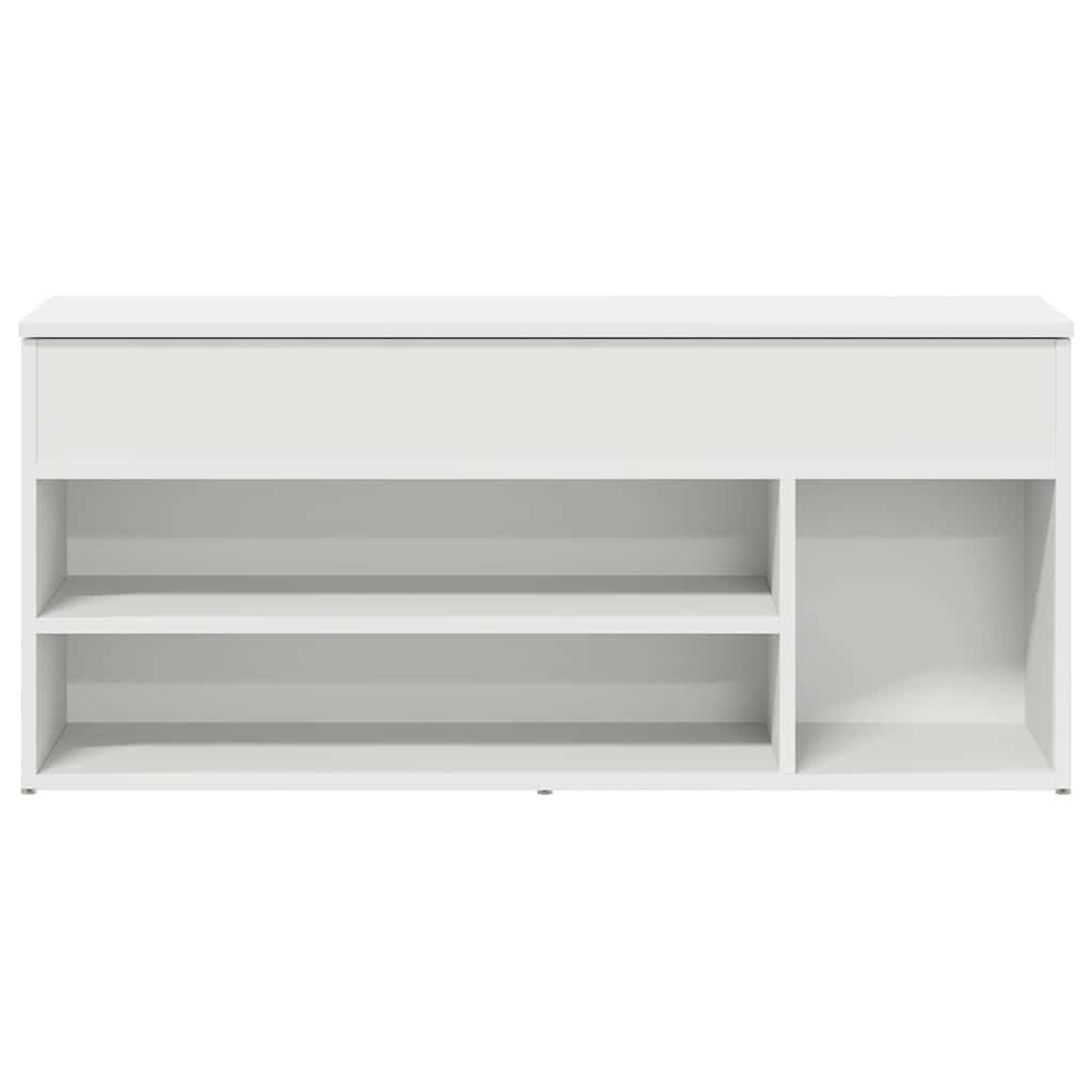 Banco sapateira 102x30,5x45 cm derivados de madeira branco