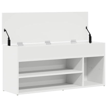 Banco sapateira 102x30,5x45 cm derivados de madeira branco