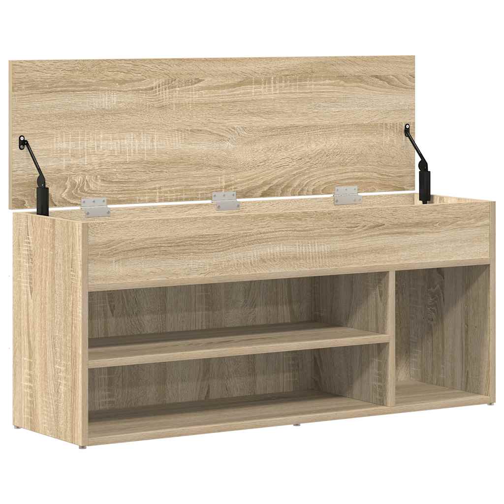 Banco sapateira 102x30,5x45cm derivados madeira carvalho sonoma
