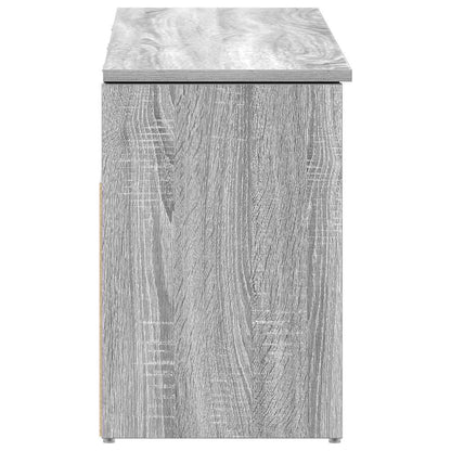 Banco sapateira 102x30,5x45cm derivados madeira cinzento sonoma
