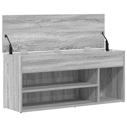 Banco sapateira 102x30,5x45cm derivados madeira cinzento sonoma