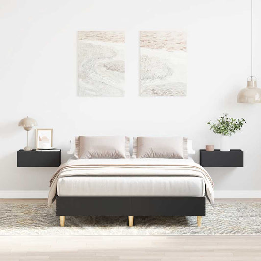 Estrutura de cama sem colchão 120x200 cm preto