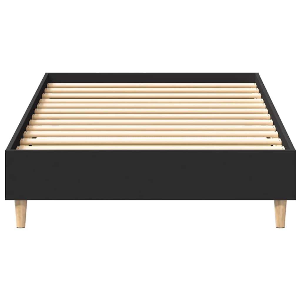 Estrutura cama s/ colchão 100x200 cm derivados de madeira preto