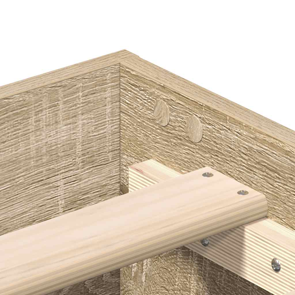 Estrutura cama s/ colchão 100x200 cm carvalho sonoma