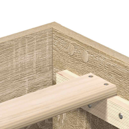 Estrutura cama s/ colchão 100x200 cm carvalho sonoma