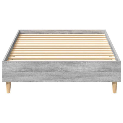 Estrutura cama s/ colchão 100x200 cm cinzento sonoma