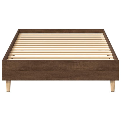 Estrutura cama s/ colchão 100x200 cm carvalho castanho