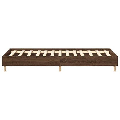Estrutura cama s/ colchão 100x200 cm carvalho castanho