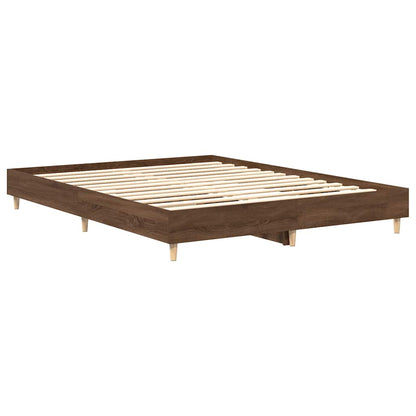 Estrutura cama s/ colchão 100x200 cm carvalho castanho