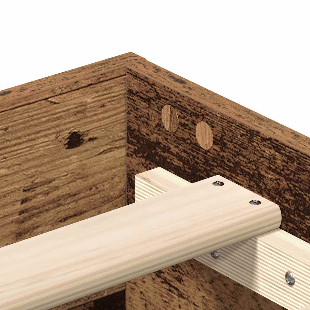 Estrutura de cama sem colchão 100x200 cm madeira velha