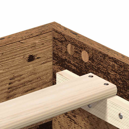 Estrutura de cama sem colchão 100x200 cm madeira velha