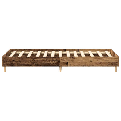 Estrutura de cama sem colchão 90x200 cm madeira velha