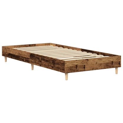 Estrutura de cama sem colchão 90x200 cm madeira velha