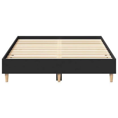 Estrutura de cama sem colchão 140x190 cm preto