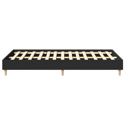 Estrutura de cama sem colchão 140x190 cm preto