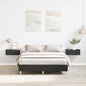 Estrutura de cama sem colchão 140x190 cm preto