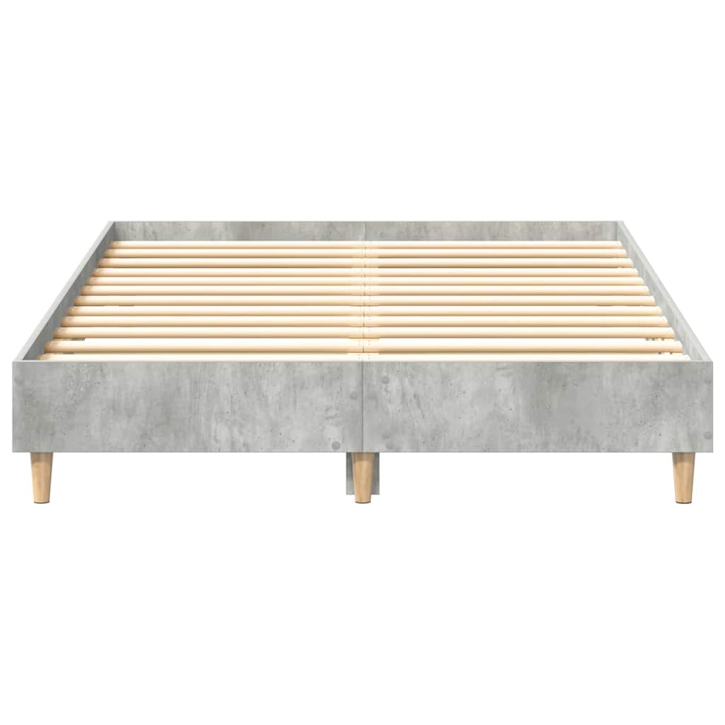 Estrutura de cama sem colchão 140x190 cm cinza cimento