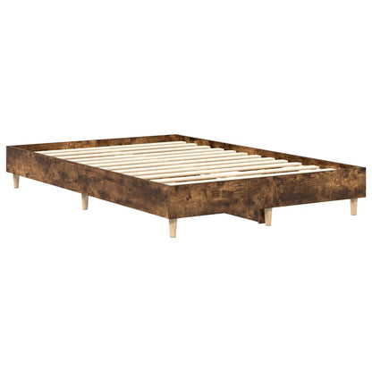 Estrutura de cama sem colchão 140x190 cm carvalho fumado
