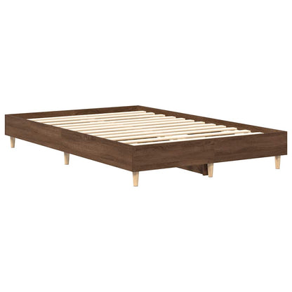 Estrutura de cama sem colchão 140x190 cm carvalho castanho