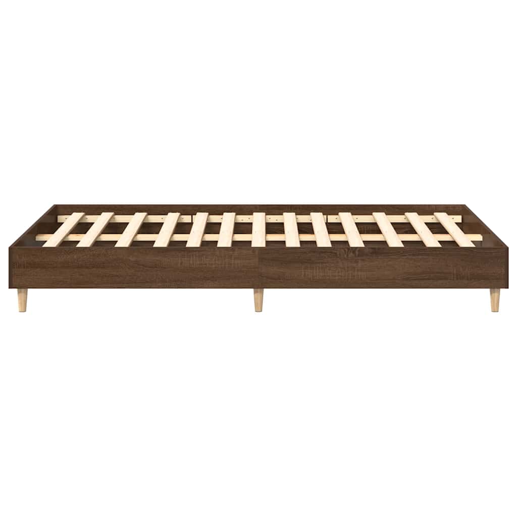 Estrutura de cama sem colchão 140x190 cm carvalho castanho