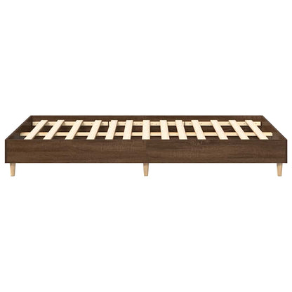 Estrutura de cama sem colchão 140x190 cm carvalho castanho