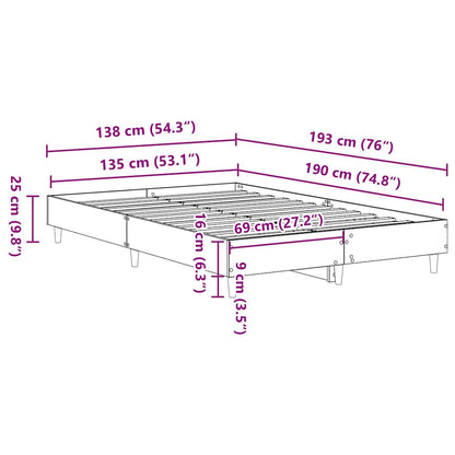 Estrutura de cama sem colchão 135x190 cm branco