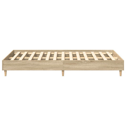 Estrutura de cama sem colchão 135x190 cm carvalho sonoma