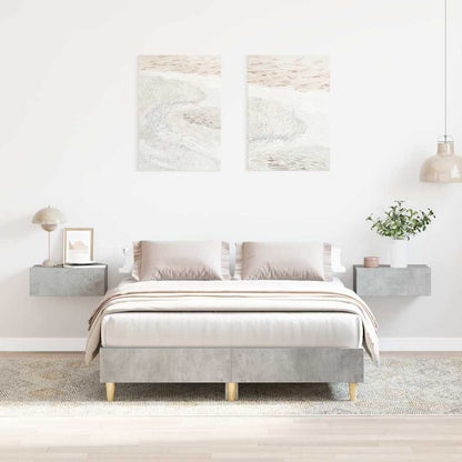 Estrutura de cama sem colchão 135x190 cm cinza cimento