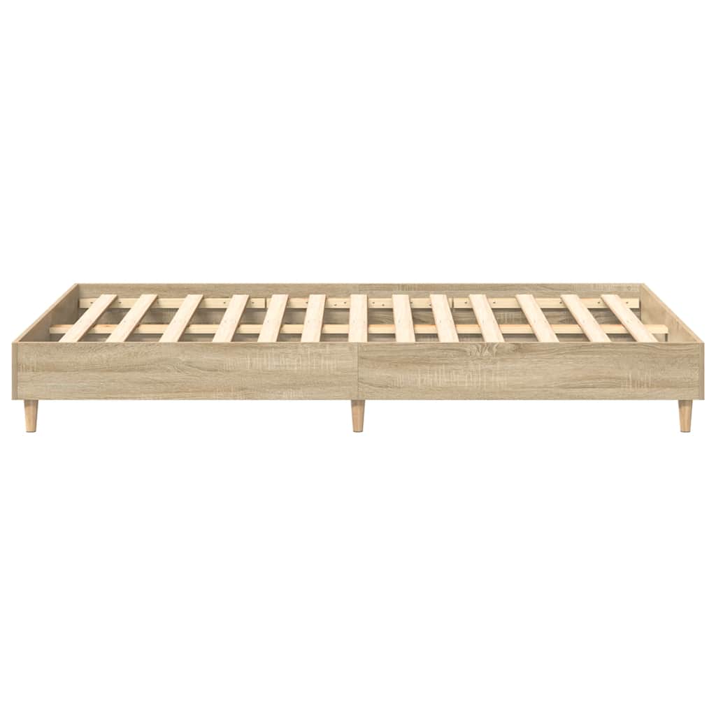 Estrutura de cama sem colchão 120x190 cm carvalho sonoma