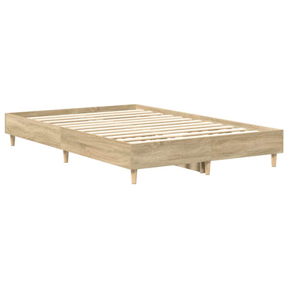 Estrutura de cama sem colchão 120x190 cm carvalho sonoma