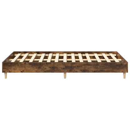 Estrutura de cama sem colchão 120x190 cm carvalho fumado
