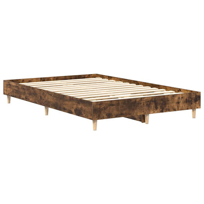 Estrutura de cama sem colchão 120x190 cm carvalho fumado