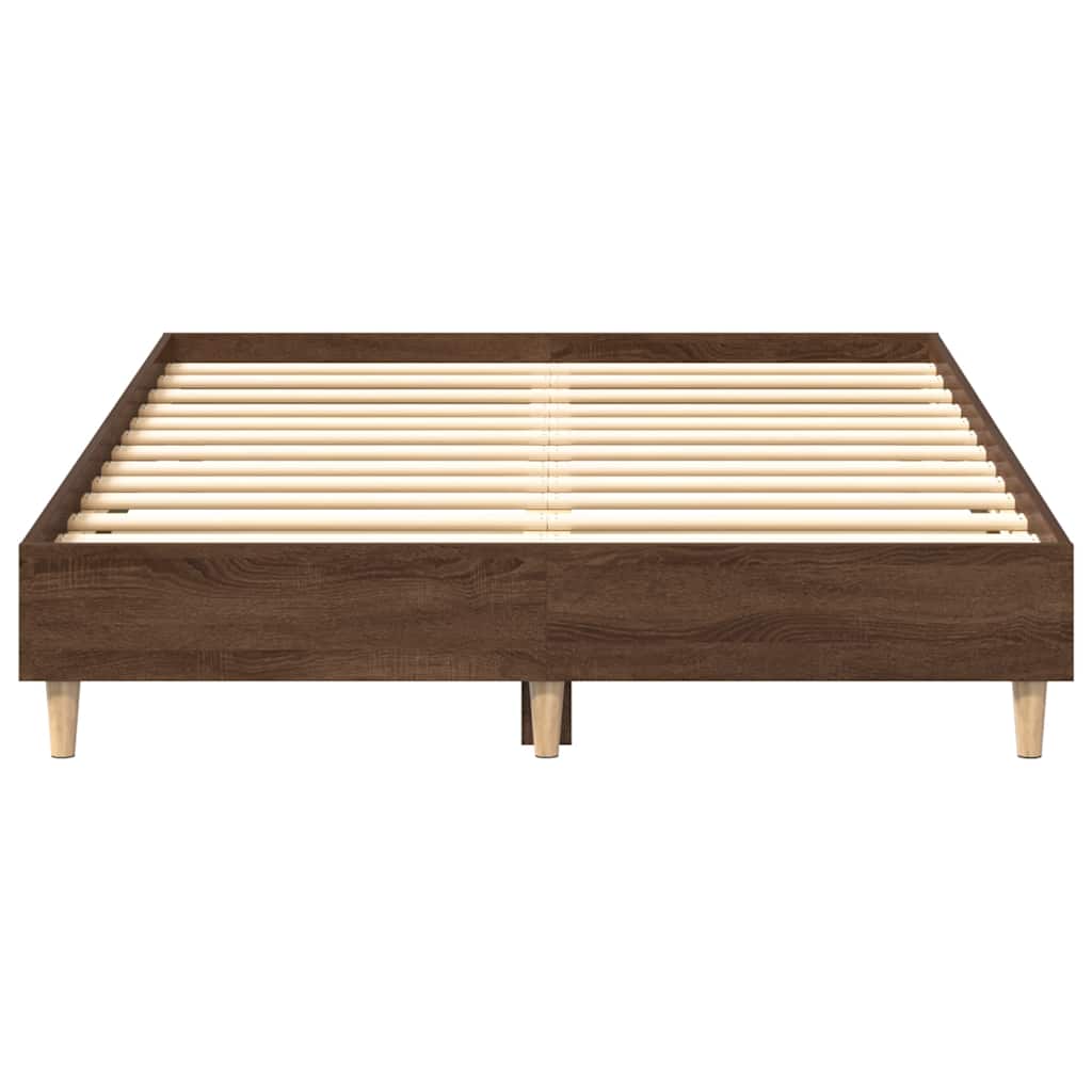 Estrutura de cama sem colchão 120x190 cm carvalho castanho