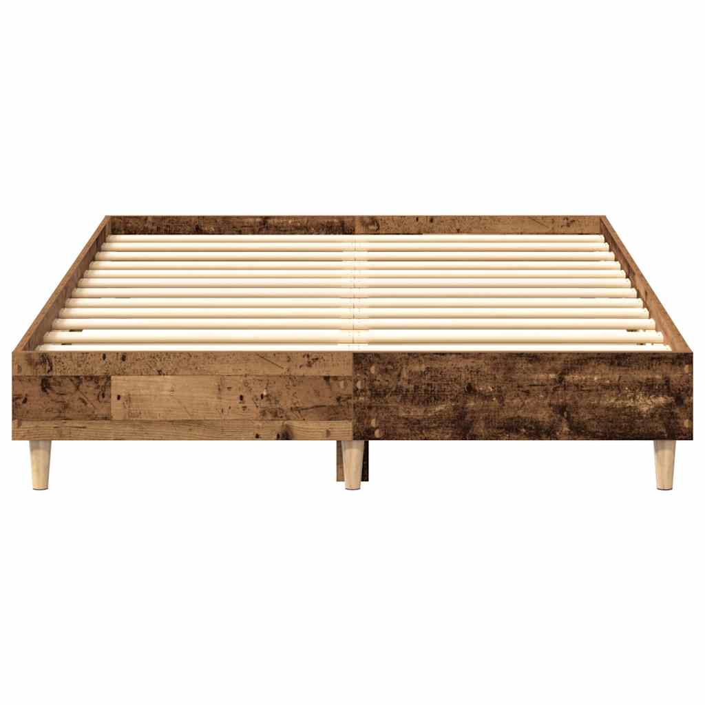 Estrutura de cama sem colchão 120x190 cm madeira velha
