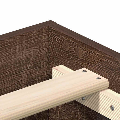 Estrutura cama s/ colchão 90x190 cm carvalho castanho