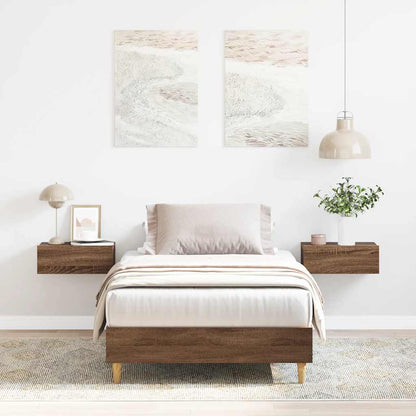 Estrutura cama s/ colchão 90x190 cm carvalho castanho