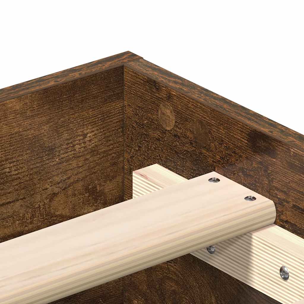 Estrutura cama s/ colchão 75x190 cm carvalho fumado