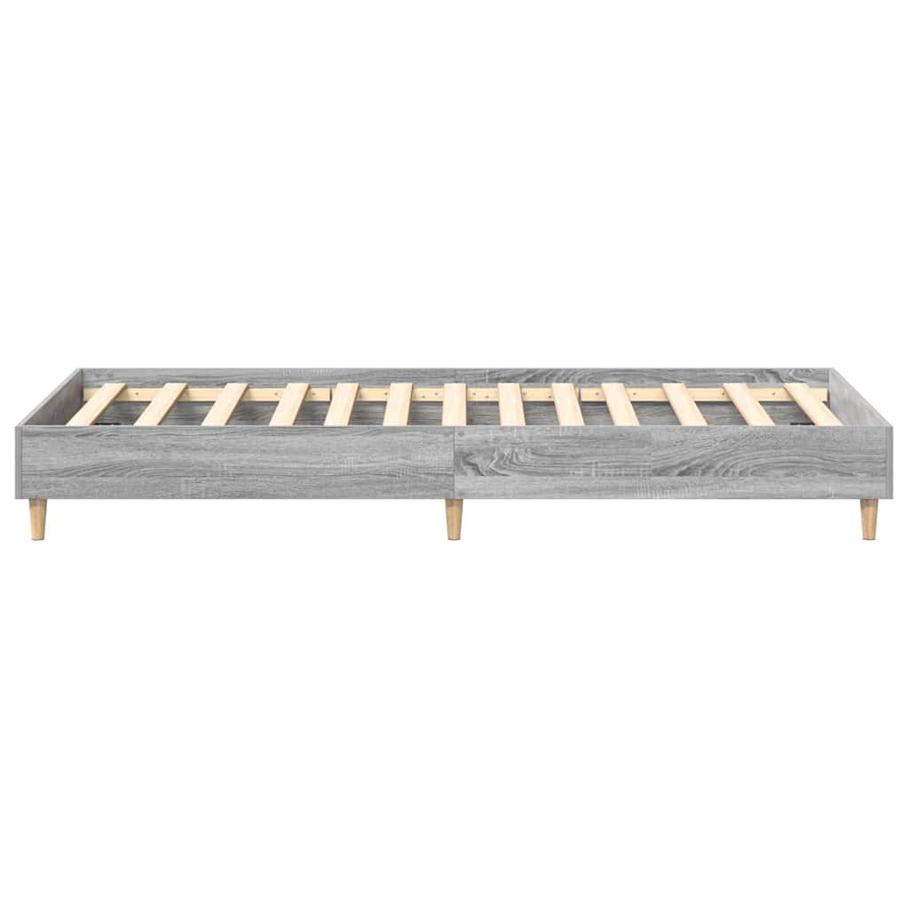 Estrutura cama s/ colchão 75x190 cm cinzento sonoma