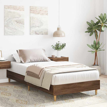 Estrutura cama s/ colchão 75x190 cm carvalho castanho