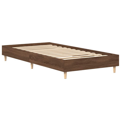 Estrutura cama s/ colchão 75x190 cm carvalho castanho