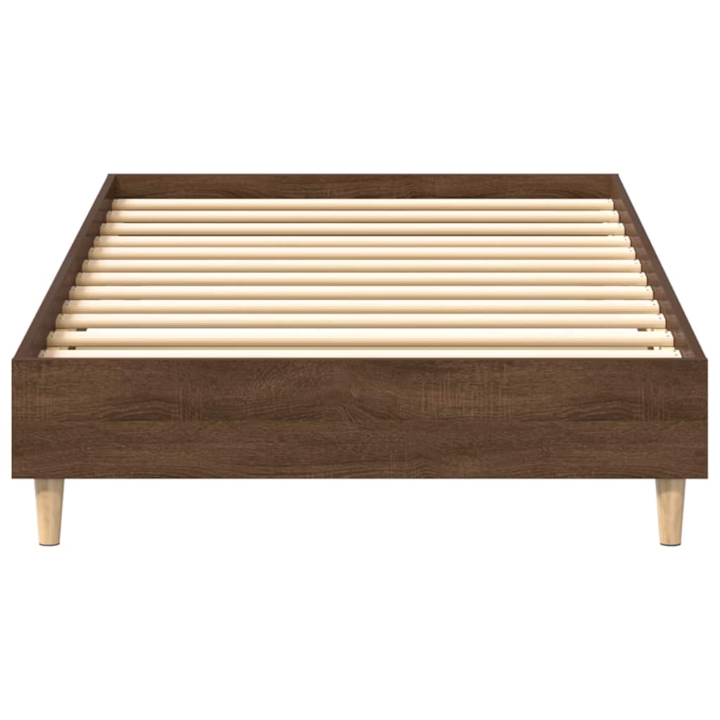 Estrutura cama s/ colchão 75x190 cm carvalho castanho