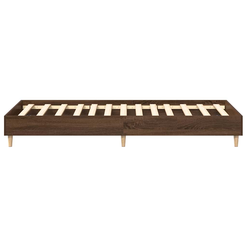 Estrutura cama s/ colchão 75x190 cm carvalho castanho
