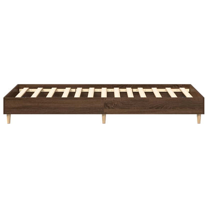 Estrutura cama s/ colchão 75x190 cm carvalho castanho