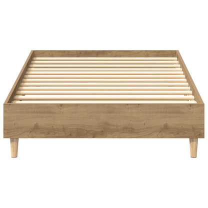Estrutura de cama sem colchão 75x190 cm carvalho artesanal