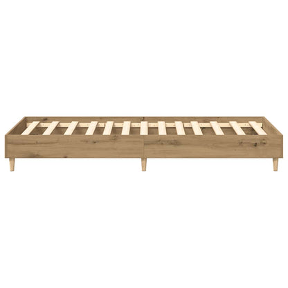 Estrutura de cama sem colchão 75x190 cm carvalho artesanal