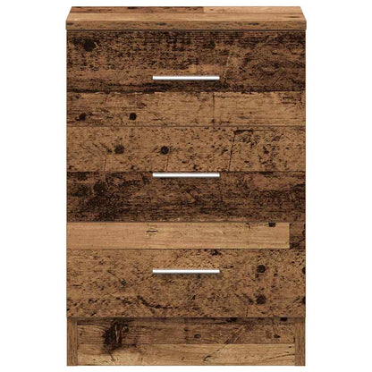Mesas cabeceira 2pcs 38x35x55cm derivados madeira madeira velha
