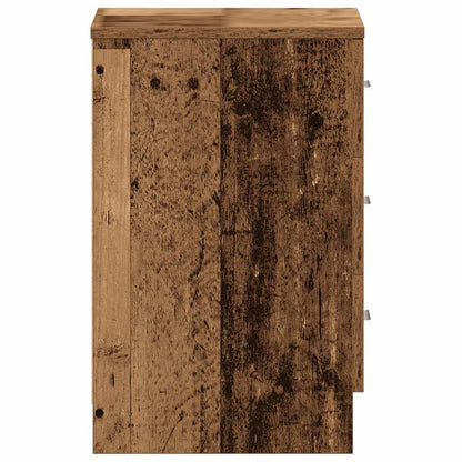 Mesas cabeceira 2pcs 38x35x55cm derivados madeira madeira velha